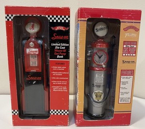 Snap On Limited Edition Die-cast Gas Pump Banks, Set of Two