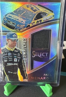2017 Panini Select - Select Swatches Paul Menard #PM (MEM)