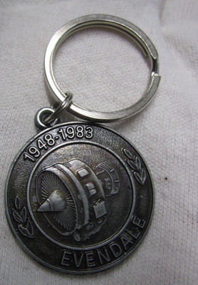General Electric Jet Engines Evendale 1948-1983 Souvenir TOKEN Keychain Metal