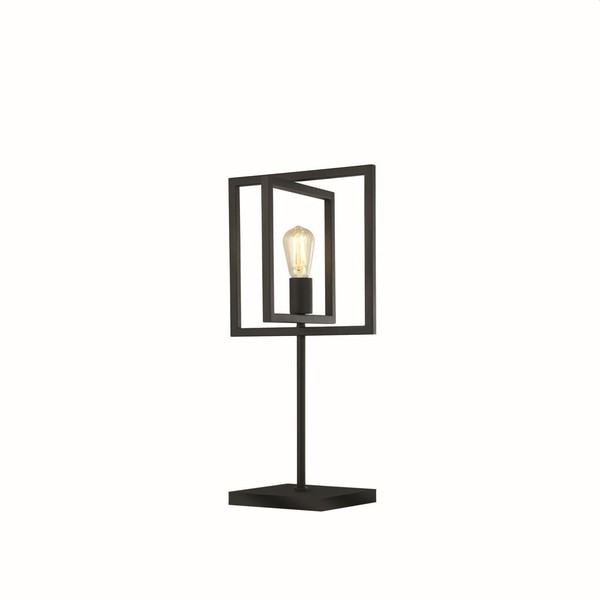 Tischleuchte Tischlampe Metall 60,5 Cm Hoch FüR E27 Schwarz Retro Wohnzimmer-image