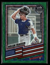 2026 Panini USA Stars & Stripes Prizm Nolan Traeger #128 Green Scope 20/99