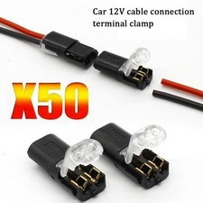 50Tlg 12V 2Pin Auto Kabel Steckverbinder Klemmen Verbindungsklemme Kabelklemm
