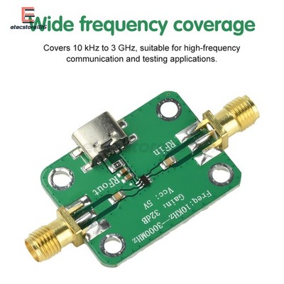 10KHz ~ 3GHz RF Wideband Amplifier module Gain 32dB Low-noise Amplifier LNA