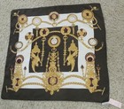 Vintage Carlisle 100% Silk Scarf-TIME KEEPERS ~ 34.5" " x 34" Square NWT ~ RARE