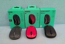 Logitech M185 M325S M240 Wireless Bluetooth Mouse with USB Receiver Lot of 3