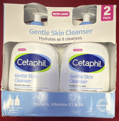 Cetaphil Gentle Skin Cleanser 2-Pack 20 fl oz Fragrance-Free Normal-Dry