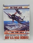 Vintage Airplane Buy US War Bonds Navy Aviation Porcelain Enameled Metal Sign
