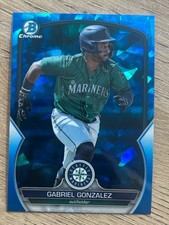 2023 Bowman Chrome Sapphire Gabriel Gonzalez RC #BDC-72 Seattle Mariners