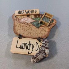 Wood Plaque Help Wanted Laundry Day Hanging Laundry Room Sign Vintage 1998