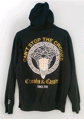 Crooks & Castles Can't Stop the Crooks Medusa Bandana Graphic Hoodie Black/Gold