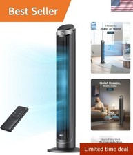 Tower Fan for Bedroom, 90 Oscillating Fans that Blow Cold Air, 5 Speeds, 4 M...