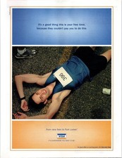 2003 Visa Credit Card Vintage Print Ad Marathon Runner Foot Locker Wall Art