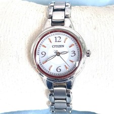 Excellent condition! Citizen H336 Titanium watch with silver dial and gold hands