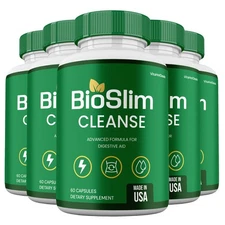 BioSlim Capsules, Advanced Formula, Bio Slim Cleanse Supplement (5 pack)