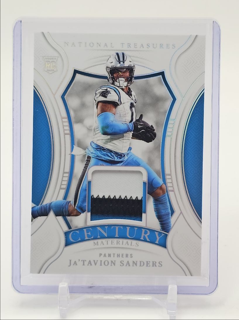 Ja'Tavion Sanders Panini National Treasures Century Materials #JSS Holo Silver