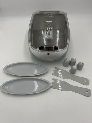 George Foreman Lean Mean Fat Grilling Machine GR20BWC w/ Trays & Spatulas
