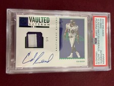 Ed Reed 2022 Encased Vaulted Veteran Emerald Patch Auto 4/5 PSA 10 Auto Grade