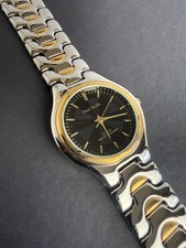 Paul Jardin Two-Tone Watch With Black Dial ~ NEW