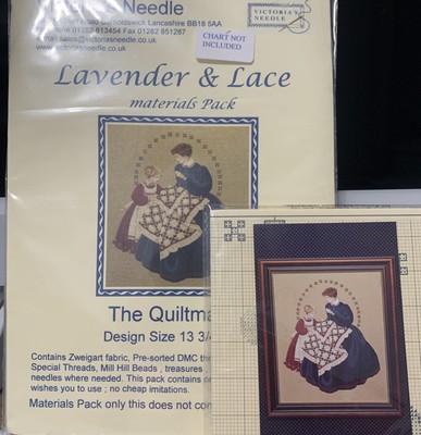 Lavendel und Spitze der Quiltmacher gezählt Kreuzstich Kit