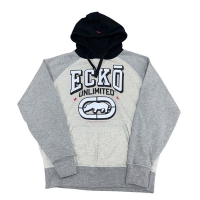 Ecko Unltd Hoodie Herren Berkeley grau Pullover Grafik Large
