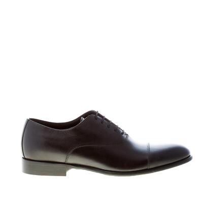 MIGLIORE herren schuhe schwarz leder klassisch oxford cap toe made in Italy