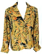 Requirements Career Women's 12 Paisley LS Golden Button Up So Soft Jacket