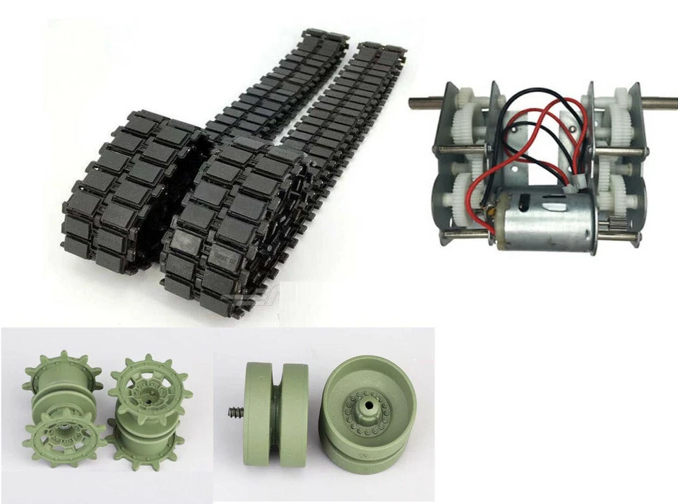 HENG LONG & MATO Heng Long 1/16 Leopard 2A6 RC Tank Plastic Tracks Gear Box Drive Wheels Idlers