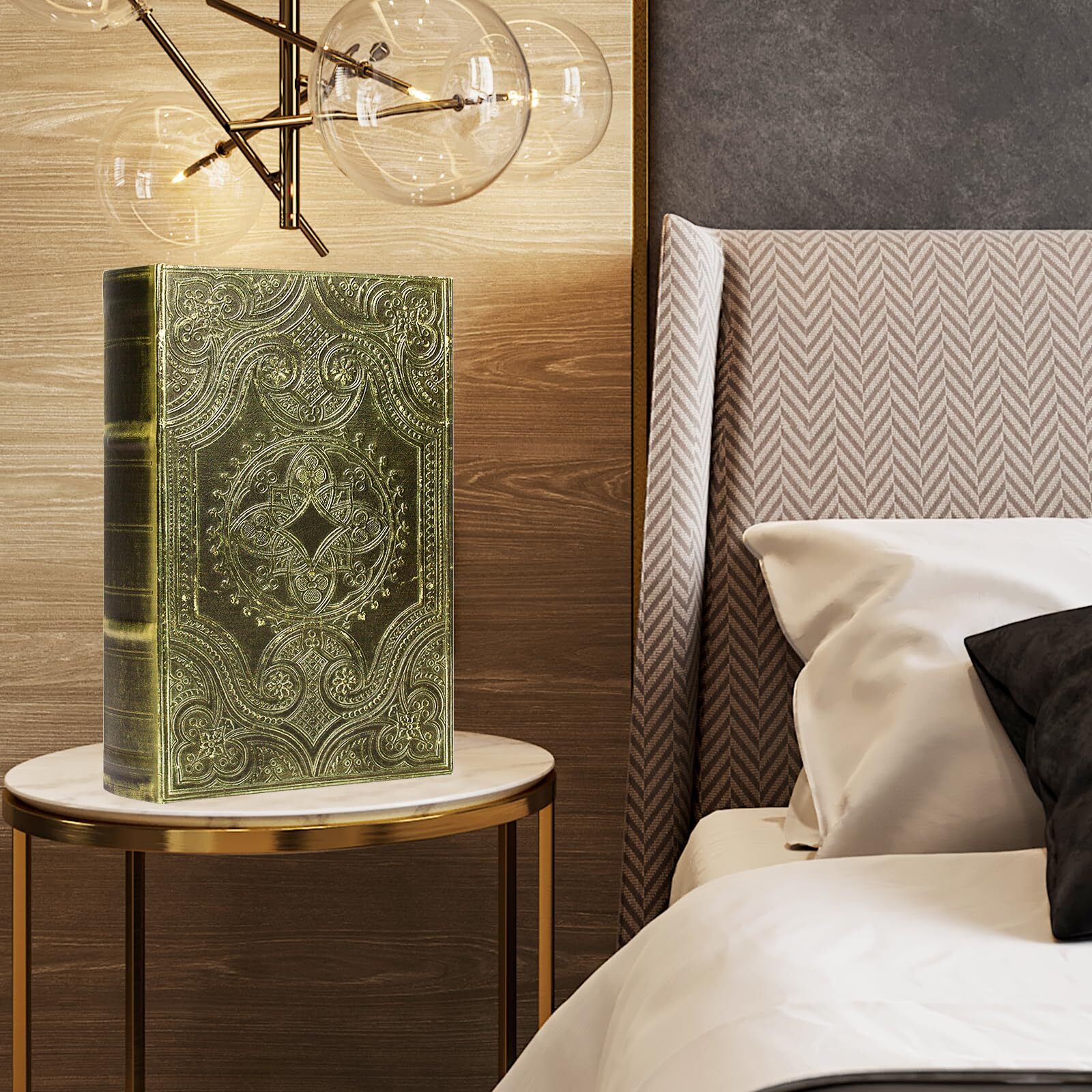 Decorative Book Boxvintage Style Fake Book Box Faux Leather Embossing Box12" La