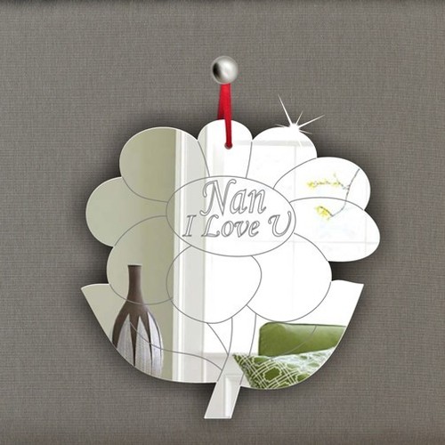 Personalised Hanging Decoration Nursery Kids Bedroom Gift Mirror DAISY FLOWER