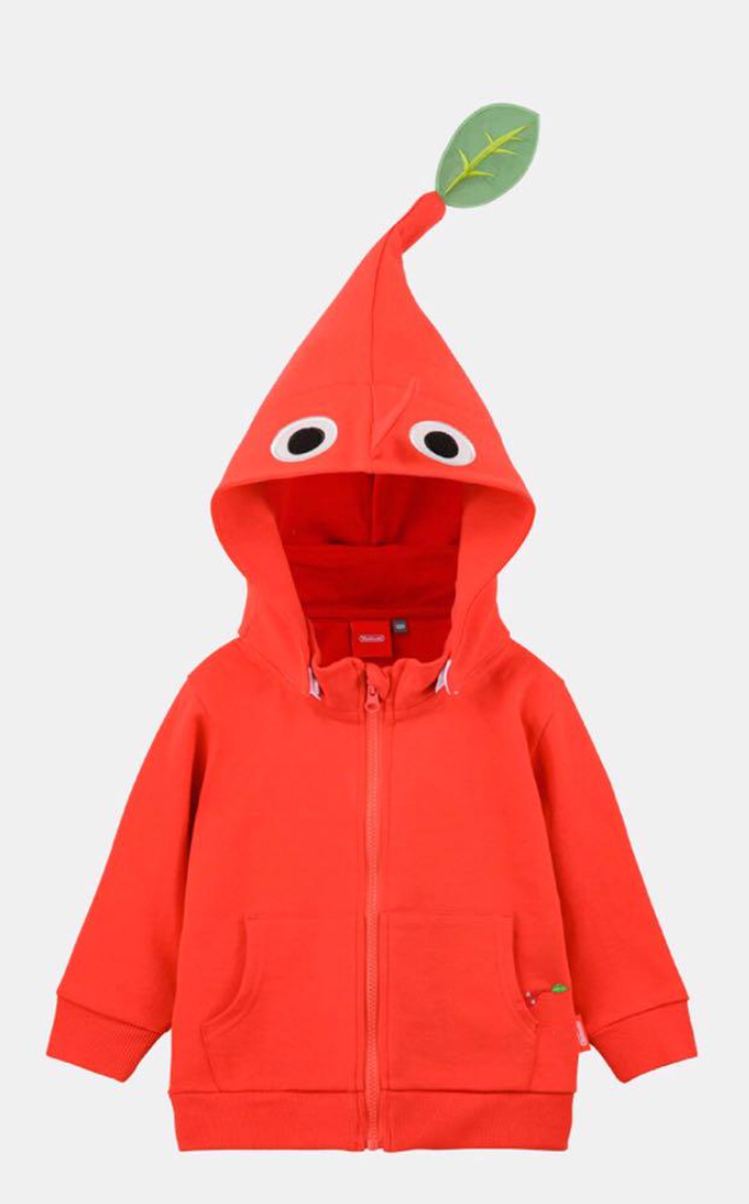 PIKMIN Hoodie Nintendo RED Size 100 Hood Detachable Halloween | eBay