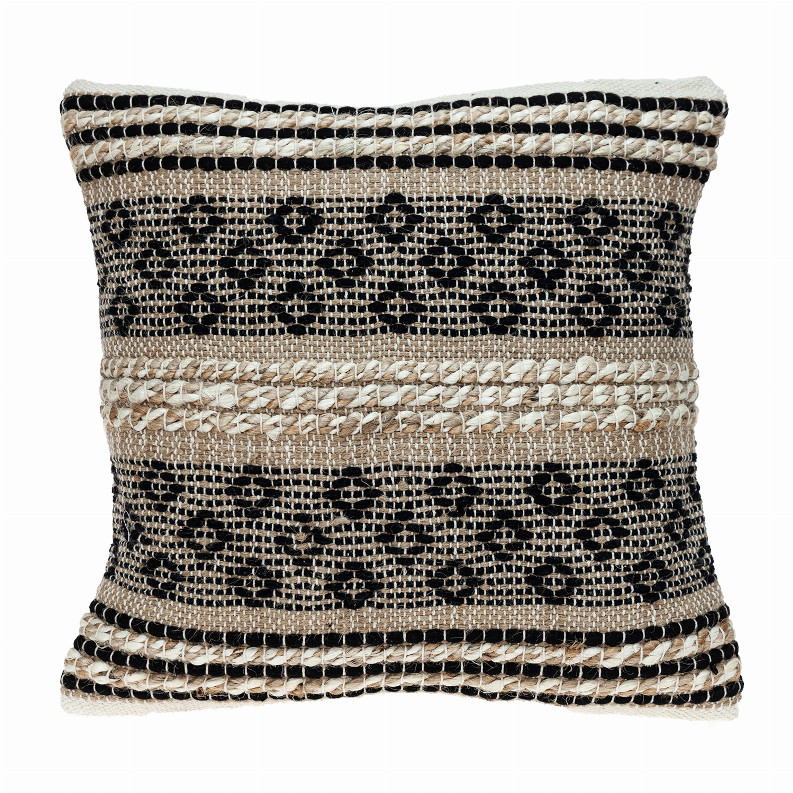 Декоративная подушка Parkland Collection Nate Transitional бежевого цвета Коричневая 18 x 18