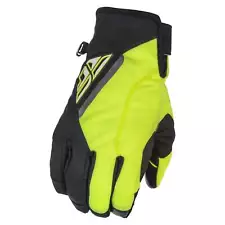 Fly Racing Title Snowmobile Gloves - Black / Hi-Vis - 371-052
