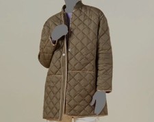 $298 Monrow Women's Green Quilted Bomber Jacket Coat Size S