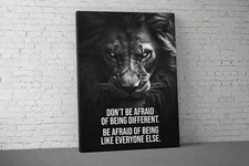 Motivational Lion Canvas - Home Gym Decor - Personalized Wall Art