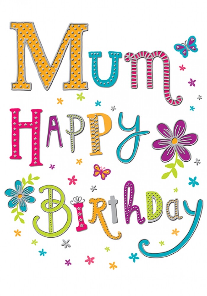 MUM Happy Birthday Greeting Card With Verse By Piccadilly Greetings