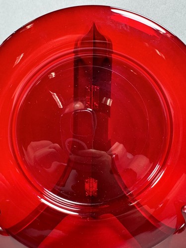 Two Steuben Red Art Glass Plates - Picture 11 of 14