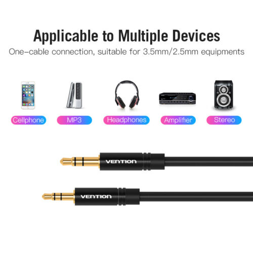 3,5 mm bis 2,5 mm AUX-Kabelbuchse Audiokabel Buchse Kopfhörer AUX-Lautsprecher Anschluss - Bild 2 von 11