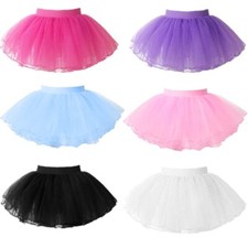 Kids Girls Miniskirt Dance Skirt Gymnastic Skirts Swan Dancewear Yoga Playwear