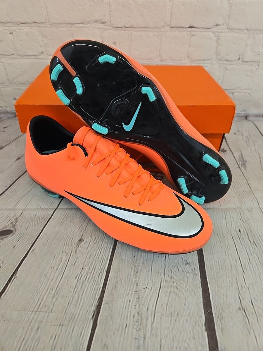 Nike JR Mercurial Vapor X FG Youth Soccer Cleats Mango Nike JR Mercurial Vapor X FG Youth Soccer Cleats Mango