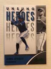 2021 Panini Absolute Unsung Heroes Green Foil Parallel George Springer UH6