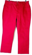 Riders By Lee Sz 20 (Actual 39x30) Red Stretch Pants Cotton/spandex EUC