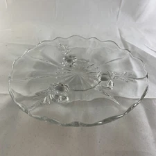 Fostoria Baroque Tidbit Tray 3 Toed Line 2496, 8” Plate Dish Elegant Glass