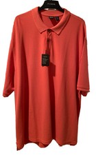 Jos A Bank Traveler Pique Cotton Polo Shirt Mens 4X 4XLT Salmon Orange Coral NWT
