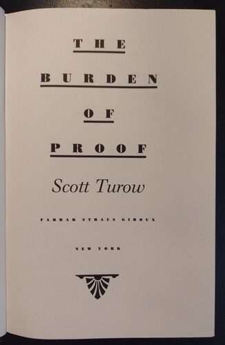The Burden Of Proof by Scott Turow - Picture 10 of 24