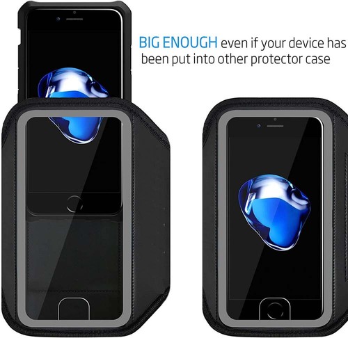 Gym Running Sports Cell Phone Arm Band for iPhone 15/14 Pro/13 Pro Max up to 7" - Picture 11 of 25