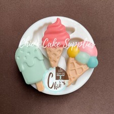 3D Ice Cream Silicone Mold, 3 different cavities