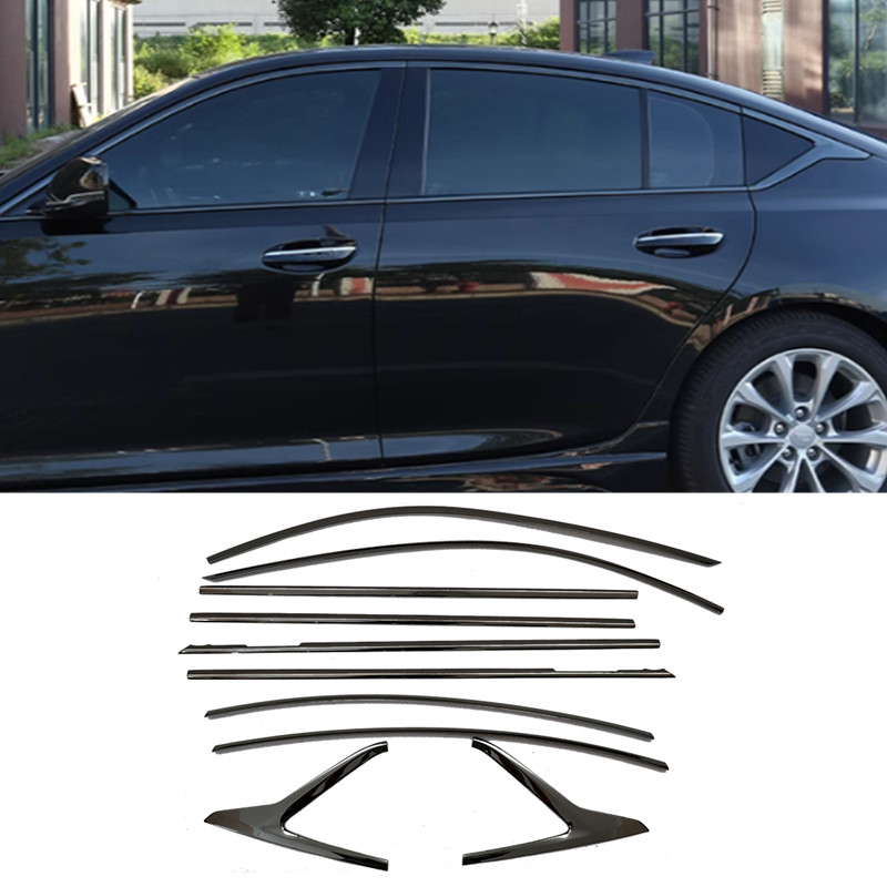 For Cadillac CT5 Black Titanium Car Window Frame Strip Cover Trim 2022-2024 2023