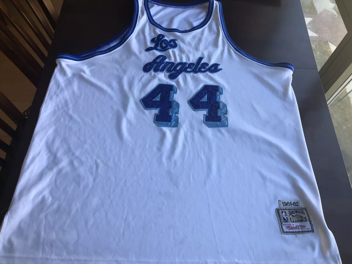 Mitchell & Ness LA Lakers 1961-62 Jerry West # 44 White Jersey SZ 58