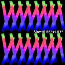 120PCS Led Foam Glow Sticks Bulk Party Pack /Light up Foam Sticks with 3 Modes
