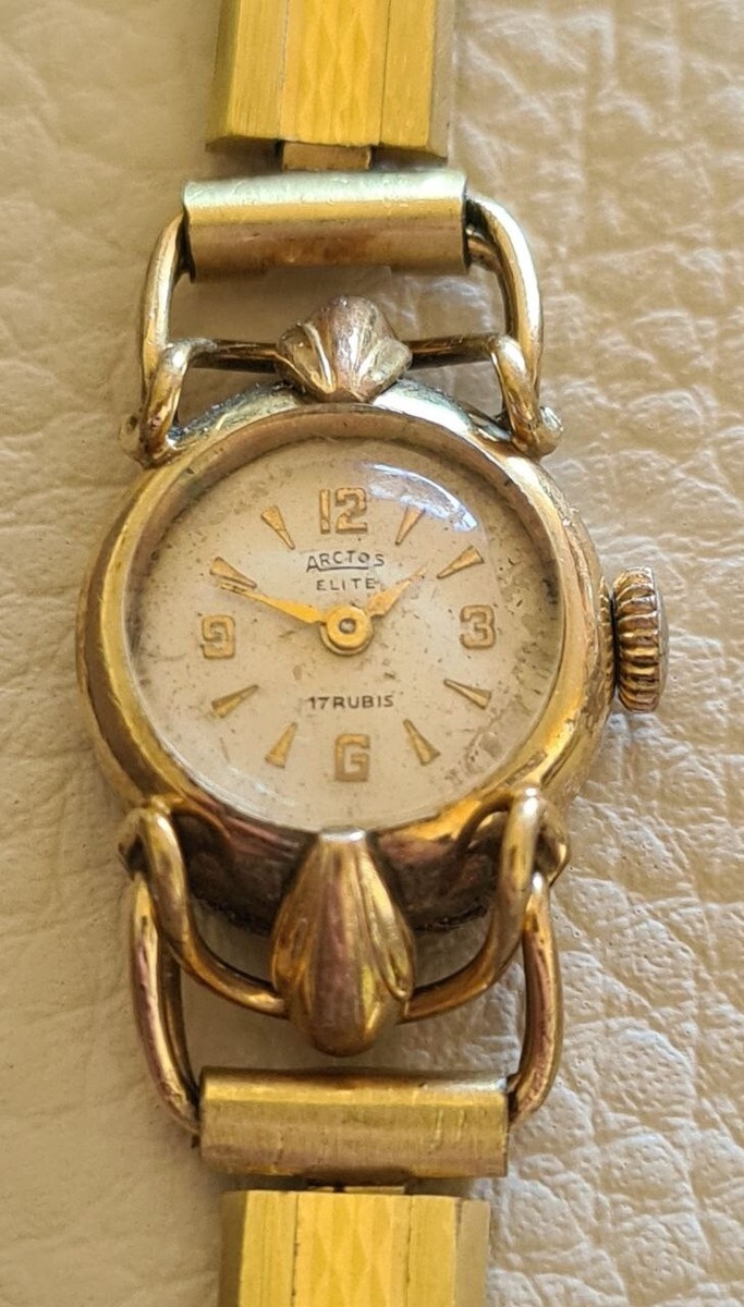 Vintage Damenuhr Arctos Goldfarben Handaufzug